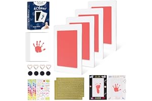 Tubuui Inkless Baby Hand and Footprint Kit,Clean Touch Ink Pad for Baby Footprint Kit,No Mess Dog Paw Print Kit,DIY Footprint Ink for Baby Keepsake Gifts for Boys and Girls