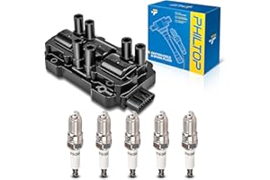 PHILTOP Set of 6 Ignition Coil Pack and Iridium Spark Plugs Fits for Chevrolet,Pontiac,Buick,Saturn,GMC, for Impala,Equinox,G6,Malibu,Silverado/Sierra 1500,Uplander,Torrent,Lucerne,Express/Savana 1500