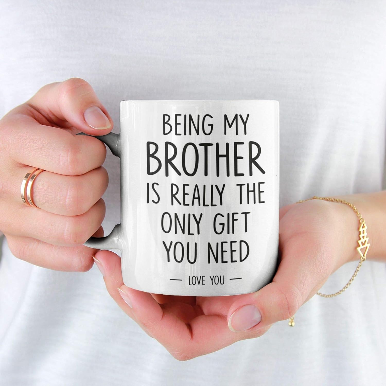WG - Brother Mug, Being My Brother is Really The Only Gift That You Need. Birthday Gift for Brother, White - Image 3