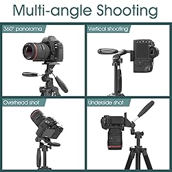 UBeesize 74" Camera Tripod with Phone Holder and