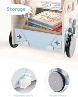 RO Burd ROBUD Wooden Baby Walker Vacation Bus with Activity Center view 8