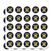 University of Michigan Wolverines Logo 1" Planner Calendar Scrapbooking Crafting Clear Stickers