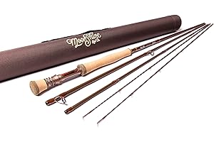Moonshine Rod Company Fly Fishing Rod with Carrying Case and Extra Rod Tip Section Medium Action, The Drifter II, 7wt 10'