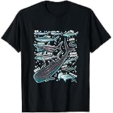 Shark Species Shark Gifts Shark Faces Tee Marine Biology T-Shirt