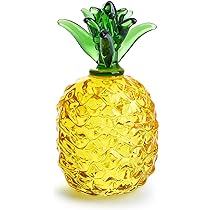 Pomme En Cristal K9 Avec Feuille - Figurine Décorative 6 Cm - Presse-Papier - Décoration Maison Ou Mariage - Jaune