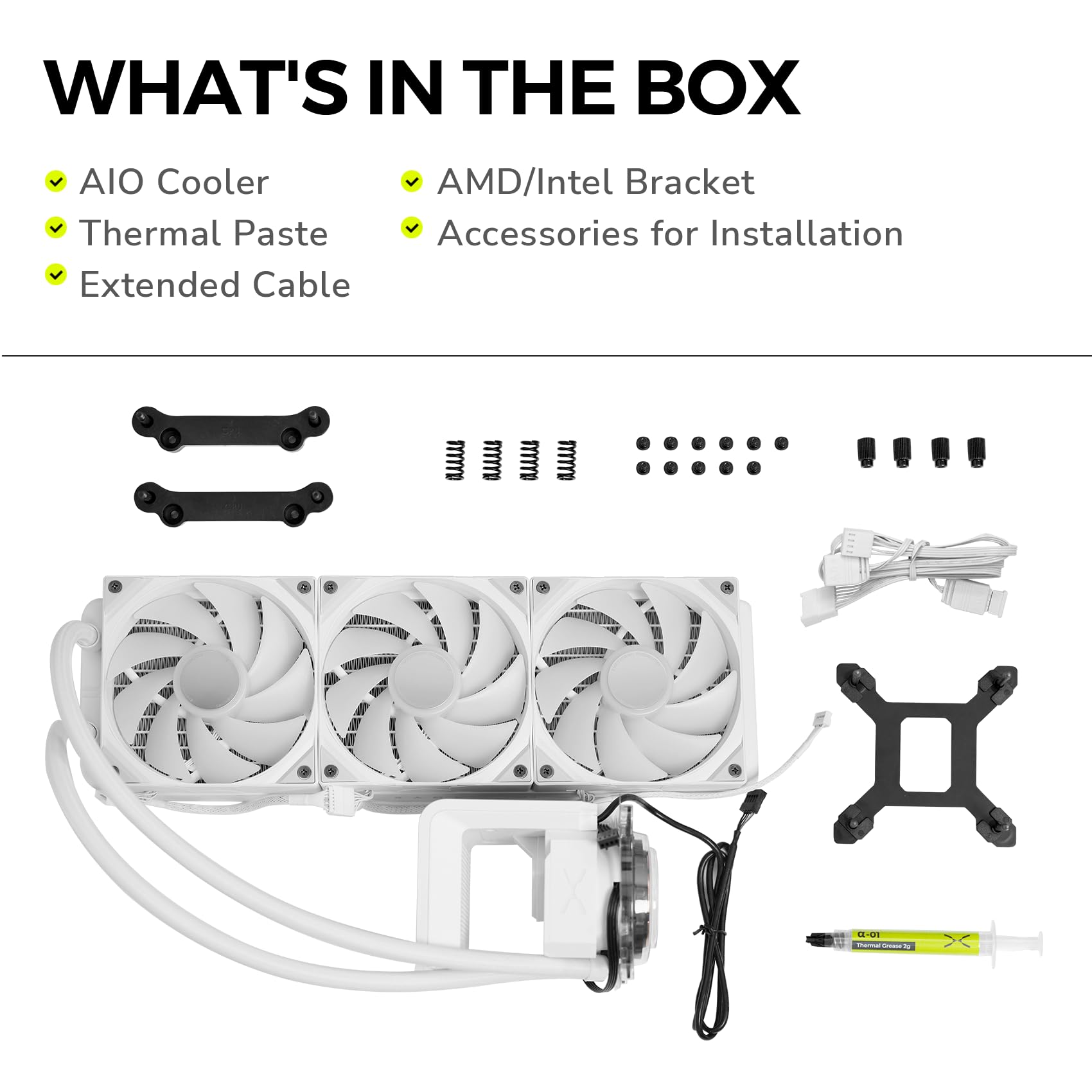 TRYX PANORAMA SE 360 ARGB White 360mm AIO Rotatable 6.67'' AMOLED Curved Screen 3D Anamorphic Effect Customizable AIO Cooler 360mm White Asetek Adela 280w TDP Intel LGA 1851/1700/1200/115X AMD AM5/AM4