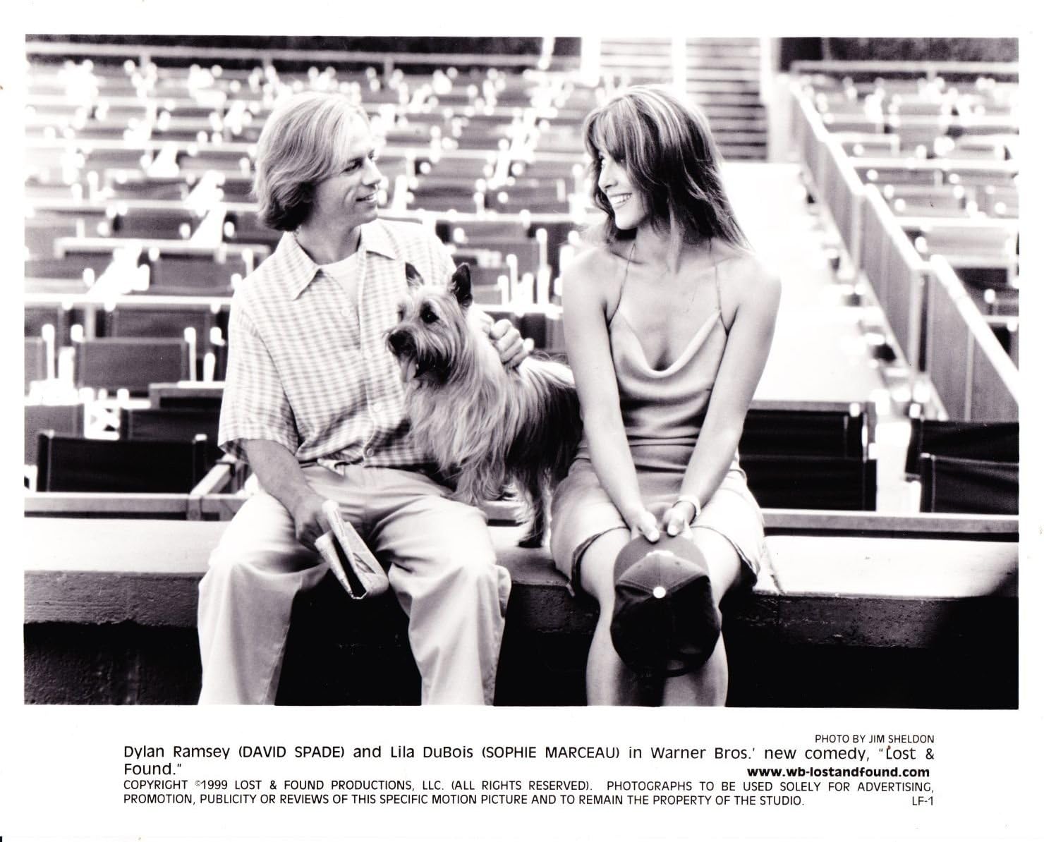 David Spade Sophie Marceau In Lost Found 1999 Movie Promotional Photograph Black White Amazon Ca Home Kitchen