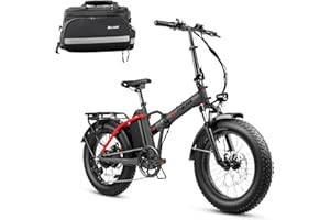 Hipeak 750W Electric Bike for Adults Folding Ebike 48V 15Ah 20" x 4.0" Fat Tire Electric Bike with Removable Battery, Foldable Adults Electric Bicycles 25MPH