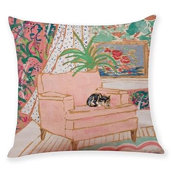 Amazon Com Kikoy Retro Style Home Decor Cushion Cover Happy