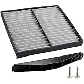 LQYLMY Upgraded Carbon Cabin Air Filter with Filter Access Door Compatible with Chevy Silverado Suburban Tahoe Avalanche GMC Sierra Yukon Cadillac Escalade Replace#: 22759203 22759208