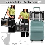 GRTLPOK Soft Sided Foldable Pet Carrier Grey L 25 Lbs Shoulder Strap view 3