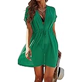 Avidlove Swimsuit Cover Ups for Women Beach Chiffon Swimwear Coverup Sheer Sexy V-Neck Beachwear