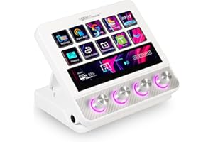 VSDINSIDE Stream Controller Deck, All-In-One Macro Keypad for Gaming Streaming, Customizable Shortcut Keys Soundboard Pad for