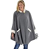 Le Moda Women’s Hooded Cape with Matching Gloves | Winter Collection | One Size Fits All