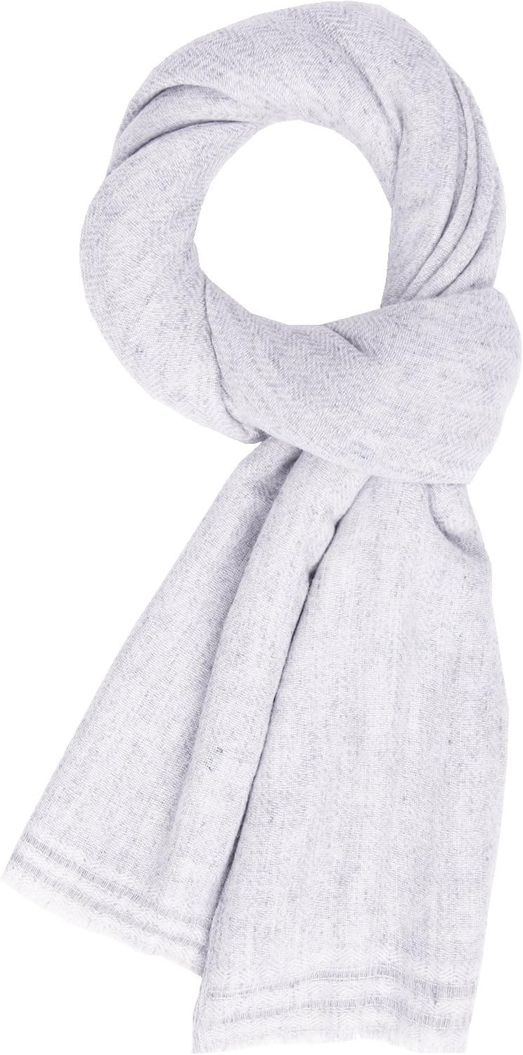 Fashion Cashmere Scarf Unisex Women’s Men Soft Wool Shawl Large Stole Pashmina Silver White