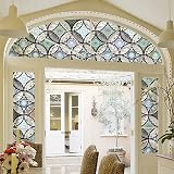 dktie Window Film Privacy Glass Non Adhesive 60x200cm Stained Glass view 5