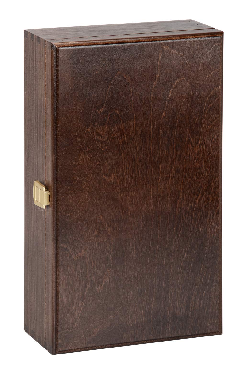 Double Bottle, Wooden Luxury Gift Box for Wine, Champagne or Whisky (Brown) Wine NOT Included