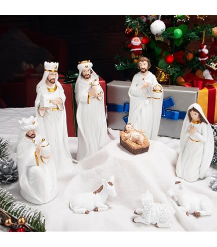 Amazon.com: One Holiday Way 10 Piece White Porcelain Christmas