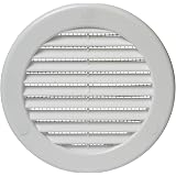 Vent Systems 5-Inch White Plastic Ceiling Grille - Dismantable Round Air Vent Cover With Screen