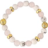 RIANGI Healing Bracelet For Women Crystal Bracelet Chakra Beaded Bracelets Rose Quartz Crystals And Healing Stones Bracelet Calming Stretch Bracelet