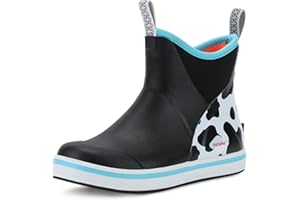 Showave Kid's Deck Boots Waterproof Ankle Rain Boots for Boys Girls Insulated Neoprene Rubber Boots Non-slip Child Rain Shoes