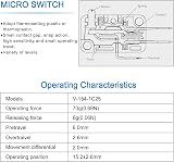 Heschen V-154-1C25 SPDT Micro Switch Crank Type 20A 250VAC 2 Pack view 3