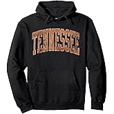 Tennessee Tshirt Classic TN Orange Retro Varsity Vintage Pullover Hoodie
