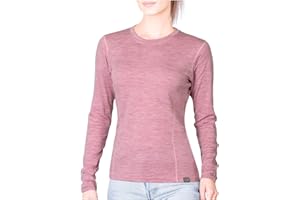MERIWOOL Womens Base Layer 100% Merino Wool Midweight Long Sleeve Thermal Shirt