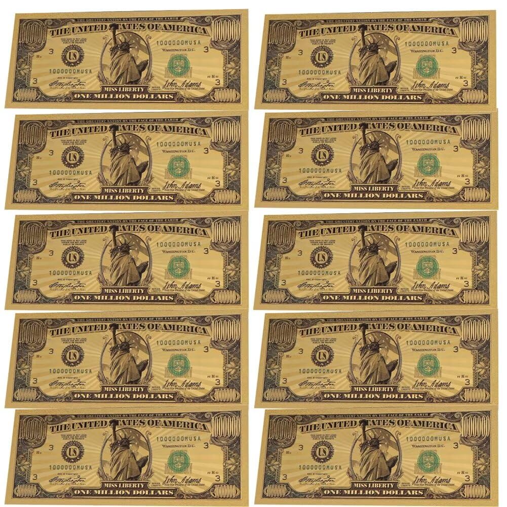 Mua 10Pcs One Million Dollar Bills, Colored Bill Collectible Banknotes ...