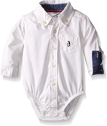 baby boy button up bodysuit