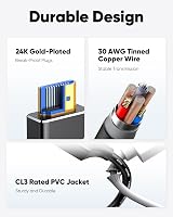 Highwings 4K HDMI Cable 10M CL3 Rated, HDR10, 18Gbps, ARC, HDCP2.2, Shielded view 4