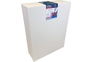 GREG'S ART SUPPLIES 18x24 | 4 Pack | Stretched Gallery Artist Canvas | 1.5 Inch Deep | Premium Quality | Suitable for All Painting Mediums | Handcrafted in North America
