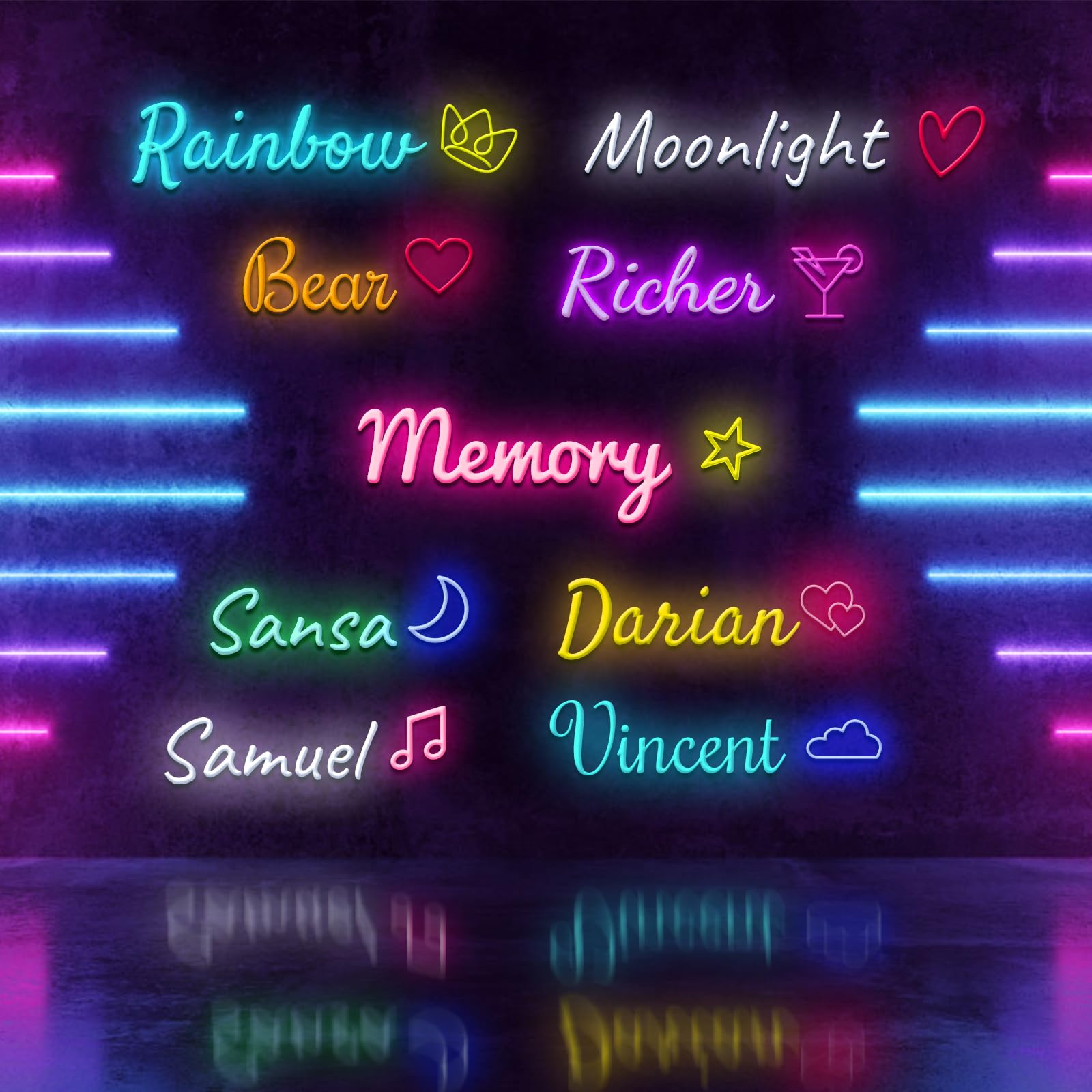 Custom Neon Signs - Neon Sign Customizable for Wall Decor, Personalized LED Neon Light Sign for Home Decor,Bedroom, Wedding, Birthday, Party, Bar, Gift, or Business