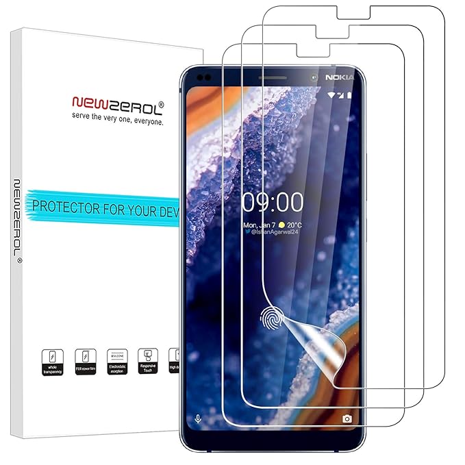 Newzerol 3 Packs Screen Protector For Nokia 9 Pureview Under