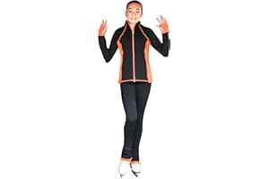 ChloeNoel JS792 Color Contrast Elite Figure Skating Jacket w/Pockets & Thumb Holes