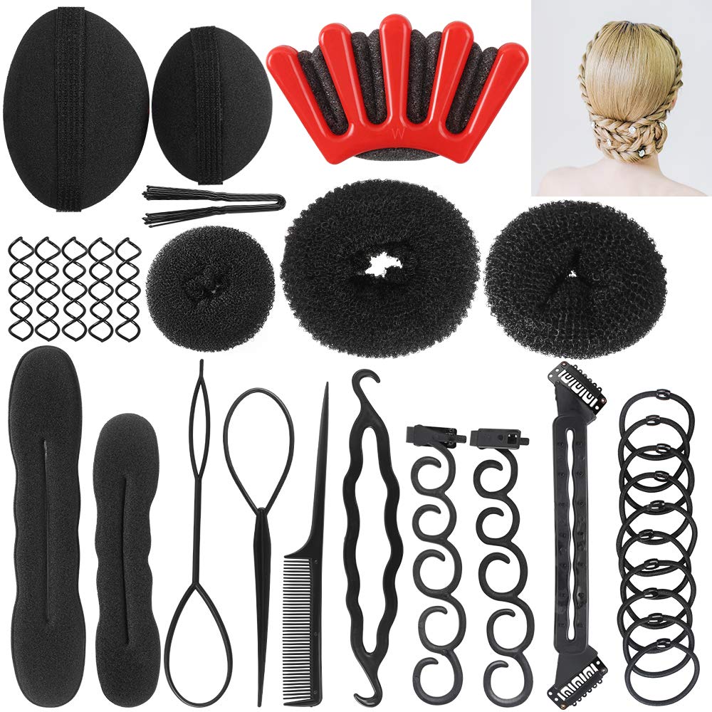 Hair Styling Accessories Kit Fashion Hair Design Styling Tools Magic Simple Fast Hair Braid Tools DIY Hair Accessories for Women and Girls (12 Styles): Beauty