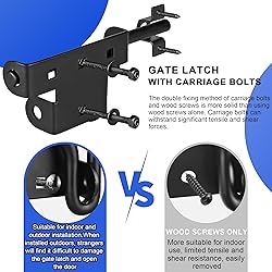 HTHOOOOOME Heavy Duty Slide Bolt Gate Latch with
