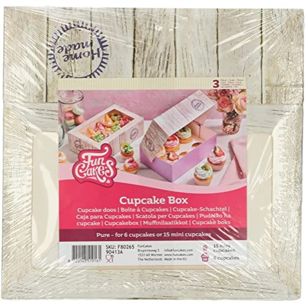 FunCakes F80265 Pure Cupcake Box, Paper
