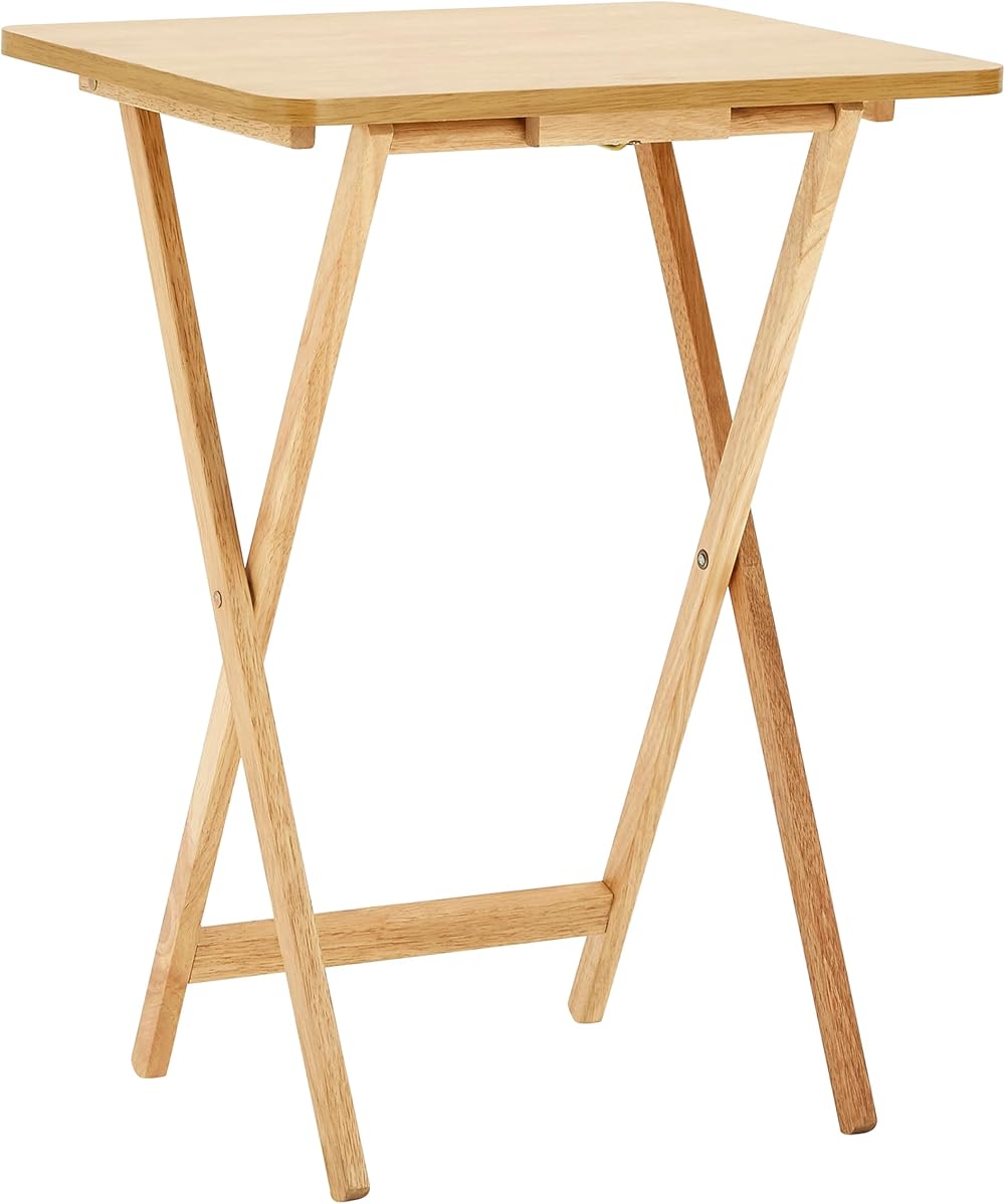Premier Snack Table 65x49x39 cm Rubberwood Folding Desk Laptop Study