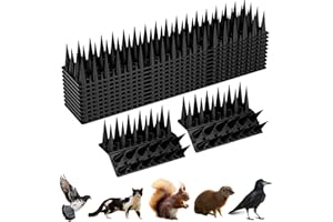 ELEBOX Bird Spikes, 10 Pack Pigeon Crow Squirrel Raccoon Cat Animal Deterrent Spikes Anti Bird Defender Spikes Outdoor for Ou