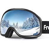 Freela Ski Goggles OTG Men Women, Over Glasses Snow Snowboard Sports Goggles for Adult Youth 100% UV400 Protection Anti Fog