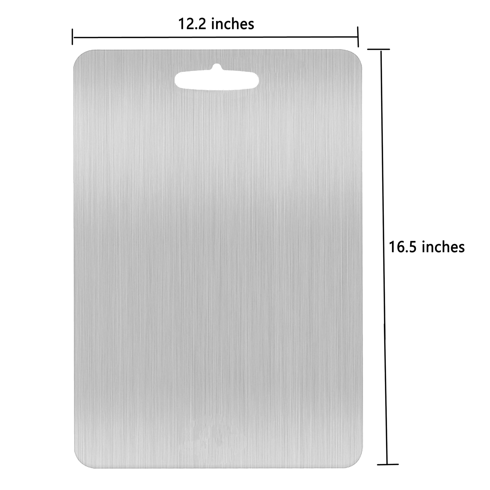 Stainless Steel Cutting Board for Kitchen Heavy Duty Chopping Board (X-Large, 16.1