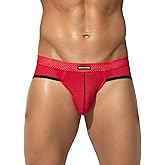 Arjen Kroos Mens Sexy Mesh Underwear Briefs Breathable Silk Low Rise Athletic Underwear