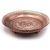 Amitofo Offering Bowl Prayer Ritual Plate - Bronze Material Three-Legged Design - Platewith Sanskrit 'Liberation Mantra' Engraving