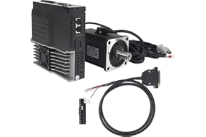 YIDOFENG with Brake 750W AC Servo Motor Kit, CNC 220V 4.4A 3000rpm L3000 17-bit Encoder RS485 Servo Motor Driver Controller Kit for CNC Engraver Milling Machine/Robot