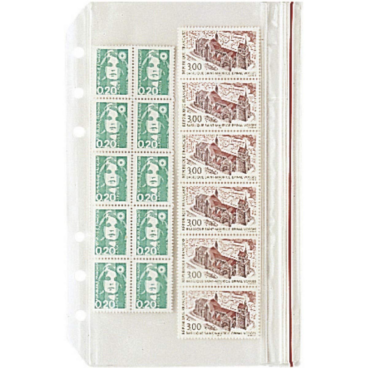 Exacompta 18228 Refill for Exatime 17 Organiser with Zip Pocket on The Long Edge Pockets of 5 Transparent