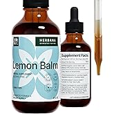 HERBANA MANUFACTURING Lemon Balm Liquid Extract – Melissa Officinalis Herbal Supplement – Alcohol-Free Botanical Tincture – 90-Day Supply (4 FL OZ)