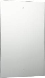 W Waterstone Frameless Bathroom Mirror 45x30cm with Pre-Drilled Holes