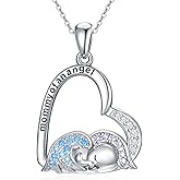 Mommy Of Angel Necklaces Sterling Silver Miscarriage Gifts for Mother Infant Loss Gifts for Mom Angel Baby Memorial Jewelry for Women