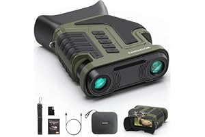 WOSPORTS 4K Night Vision Goggles – up to 80X Total Magnification, 10X Optical + 8X Digital Zoom, 1315FT Vision Range, 5000mAh Rechargeable Battery, IPX Waterproof NVG, Gifts for Men